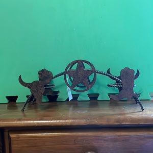 NWT Western Candle Metal Holder